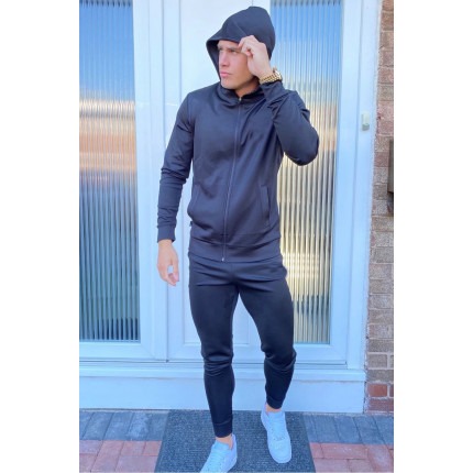 CORE FULL ZIP POLY TRACK TOP WITH HOOD - - Image 3