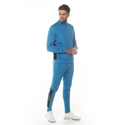 ASYMMETRIC POLY TRACK PANTS - DEEP WATER BLUE - Image 4