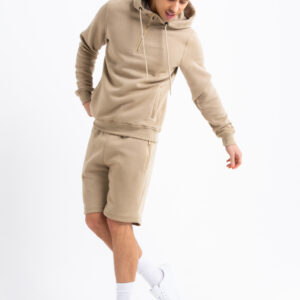 Gold Zip Short Beige