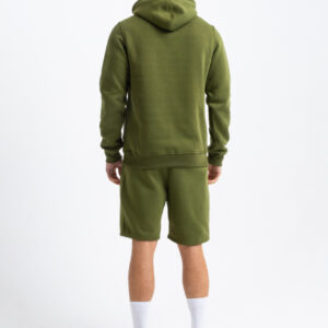 Gold Zip Short Tracksuit in Olive