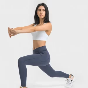 High-Waist Crossover Leggings With Pockets