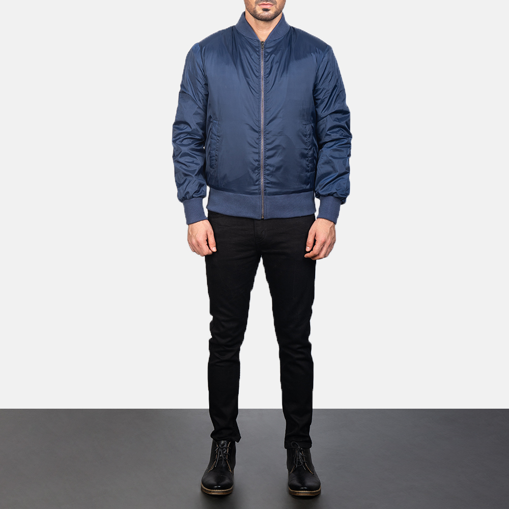 Zack Blue Bomber Jacket - Image 2