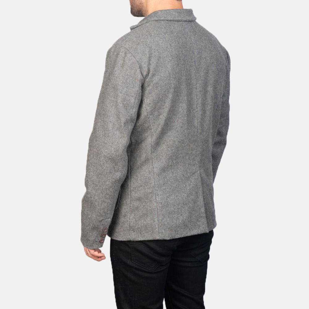 Borges Grey Wool Blazer - Image 4