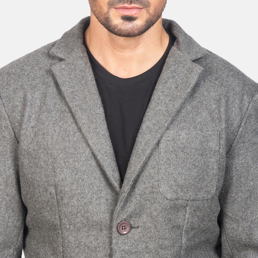 Borges Grey Wool Blazer - Image 3