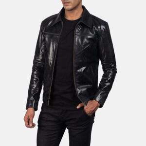 Mystical Black Men’s Leather Jacket