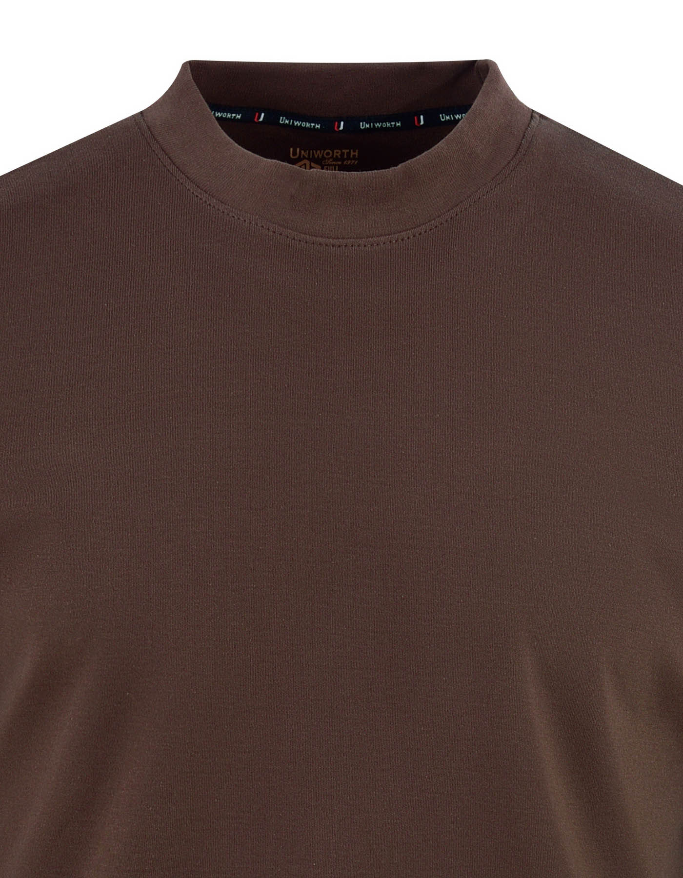 Plain Chocolate Brown Mock Neck Full Sleeve - Image 3