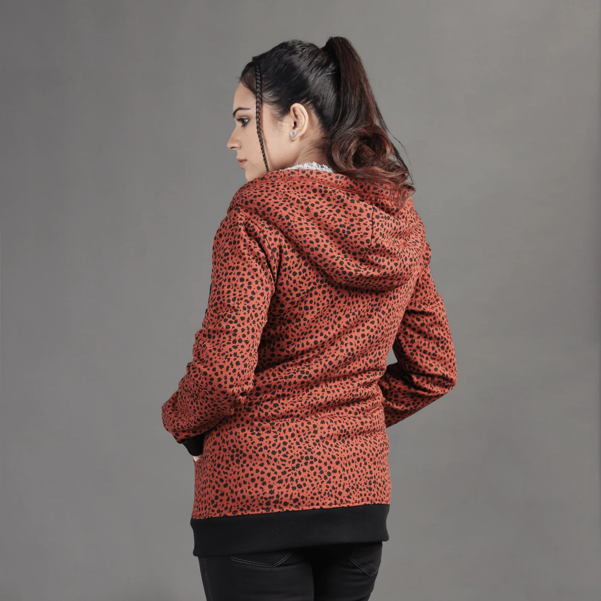 WOMEN'S AOP FUR HOODIE - Image 3