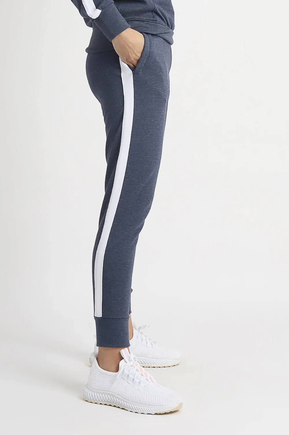 WOMEN JOGGER PANT-DENIM-WHITE - Image 2