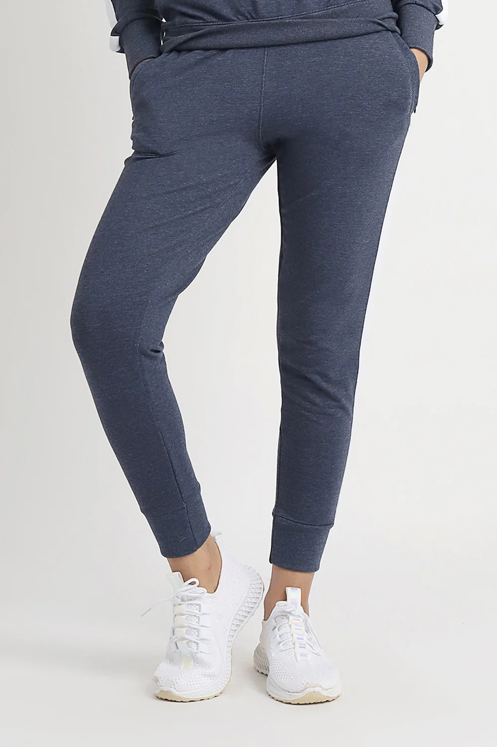 WOMEN JOGGER PANT-DENIM-WHITE - Image 3