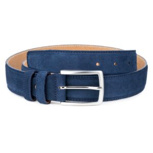 Blue Suede Belt | Genuine Leather
